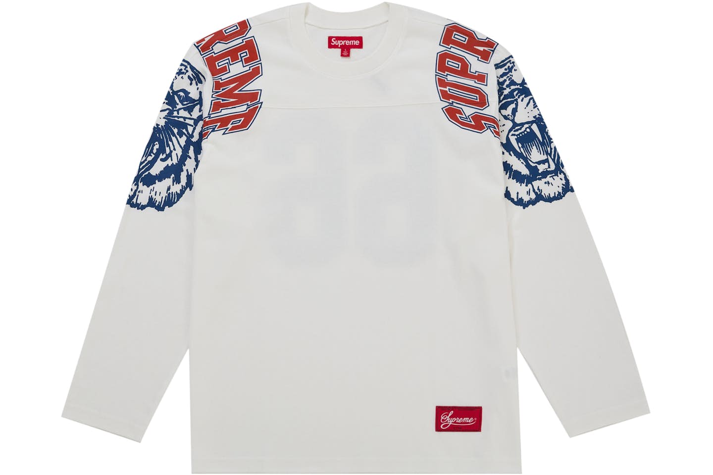 SVPR£M£ Mascot L/S WHITE Football Shirt