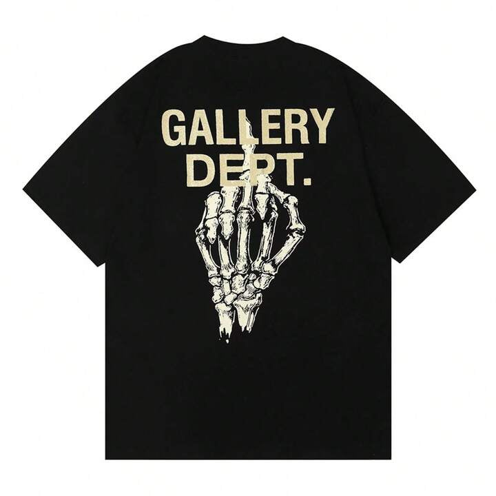 GVLL£RY D-£PT T-Shirt Car Letter Short Sleeve