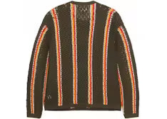 STVSSY x PVTTV Striped sweater ample gauge Olive