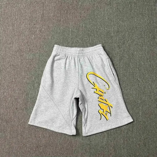 C0RT£lZ CRTE Graphic Print Shorts Beige