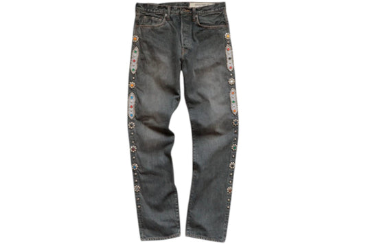 KAPlTVL 14 Oz Denim 5P Monkey Cisco Gemstone Pantalon Noir
