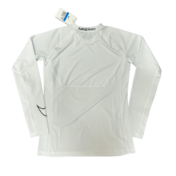 N|K£ PRO Dri-FIT Men's Tight-Fit Training Long Sleeve T-Shirt White