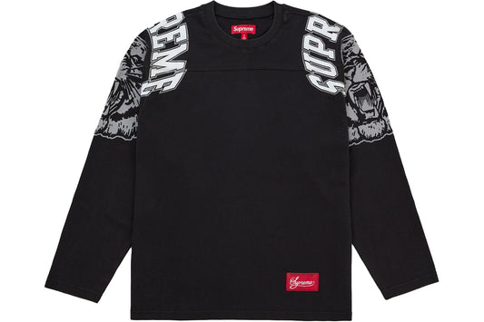 SVPR£M£ Mascot L/S BLACK Football Shirt