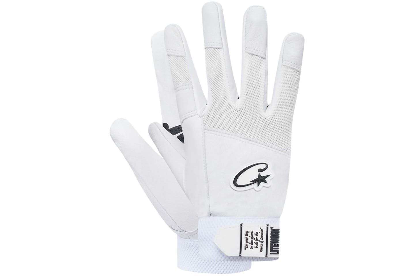 C0RT£lZ Leather Gloves White Chosen mode