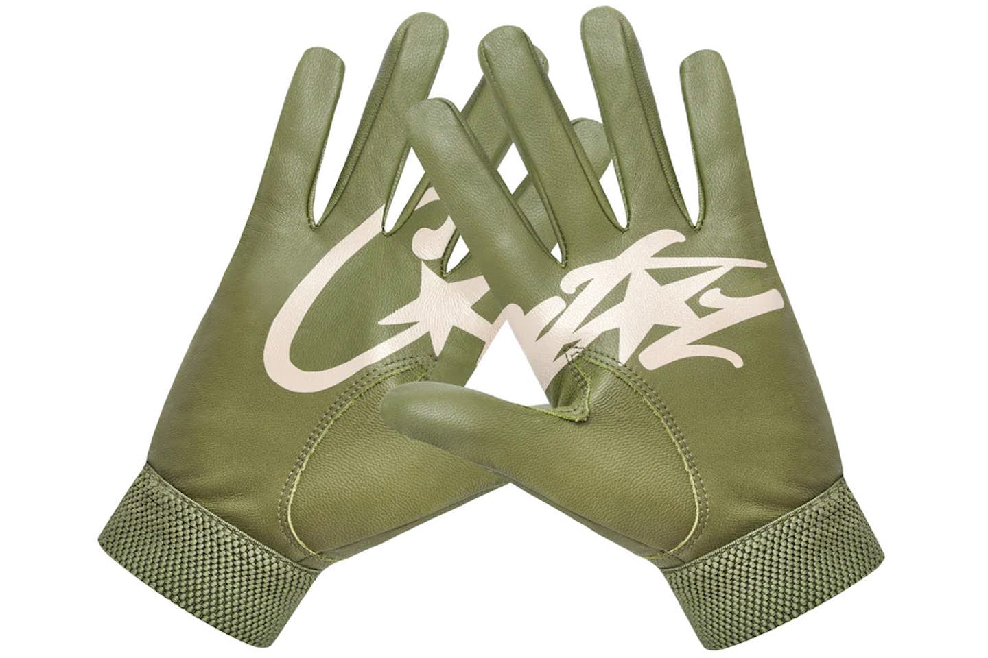 C0RT£lZ Leather Gloves GREEN Chosen mode