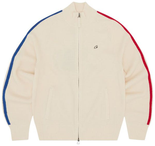 Corteiz Knit Zip Up Fleece 'Cream' Chosen mode