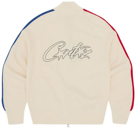 Corteiz Knit Zip Up Fleece 'Cream'