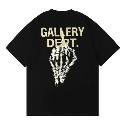 GVLL£RY D-£PT T-Shirt Car Letter Short Sleeve