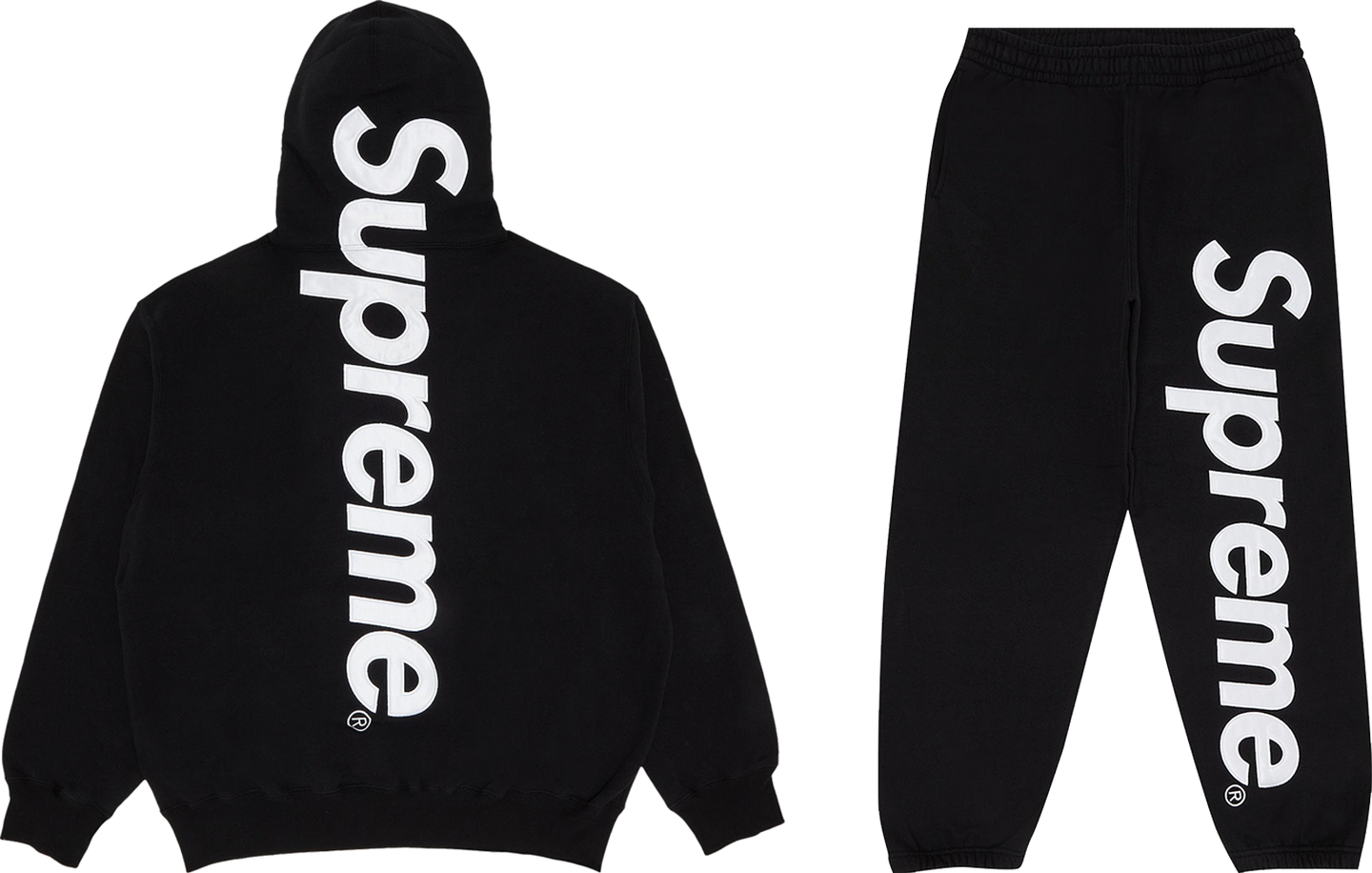 SVPR£M£ Satin Applique tracksuit