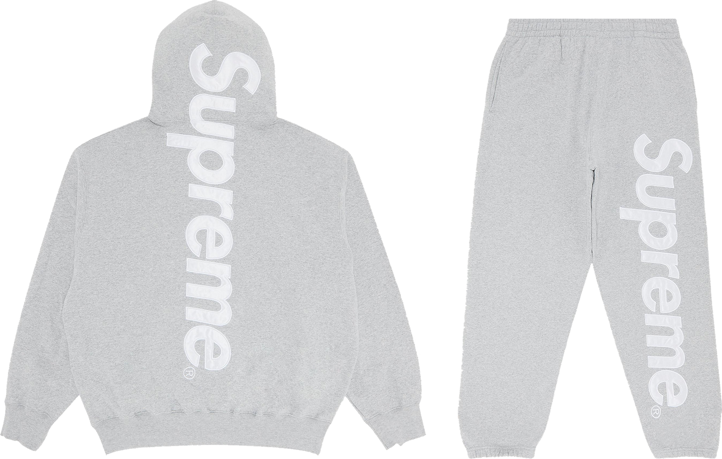 SVPR£M£ Satin Applique tracksuit
