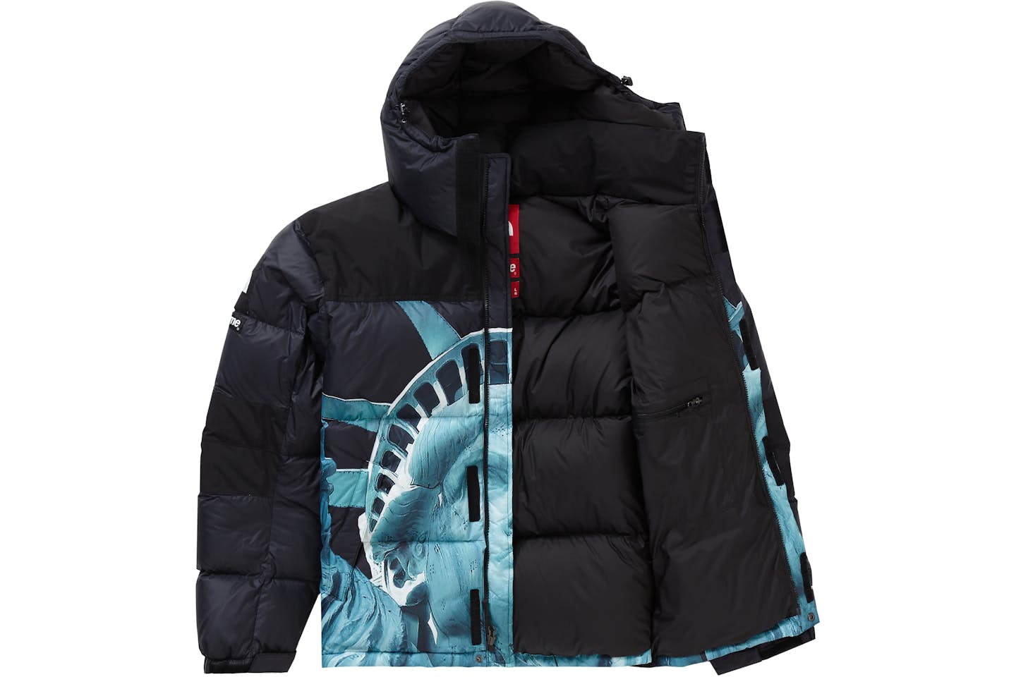 N0RTH FAC£ x SVPR£M£ Statue of Liberty Baltoro Jacket Black Chosen mode