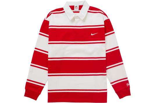 SVPR£M£ X NIKE STRIPE RUGBY SHIRT [RED]
