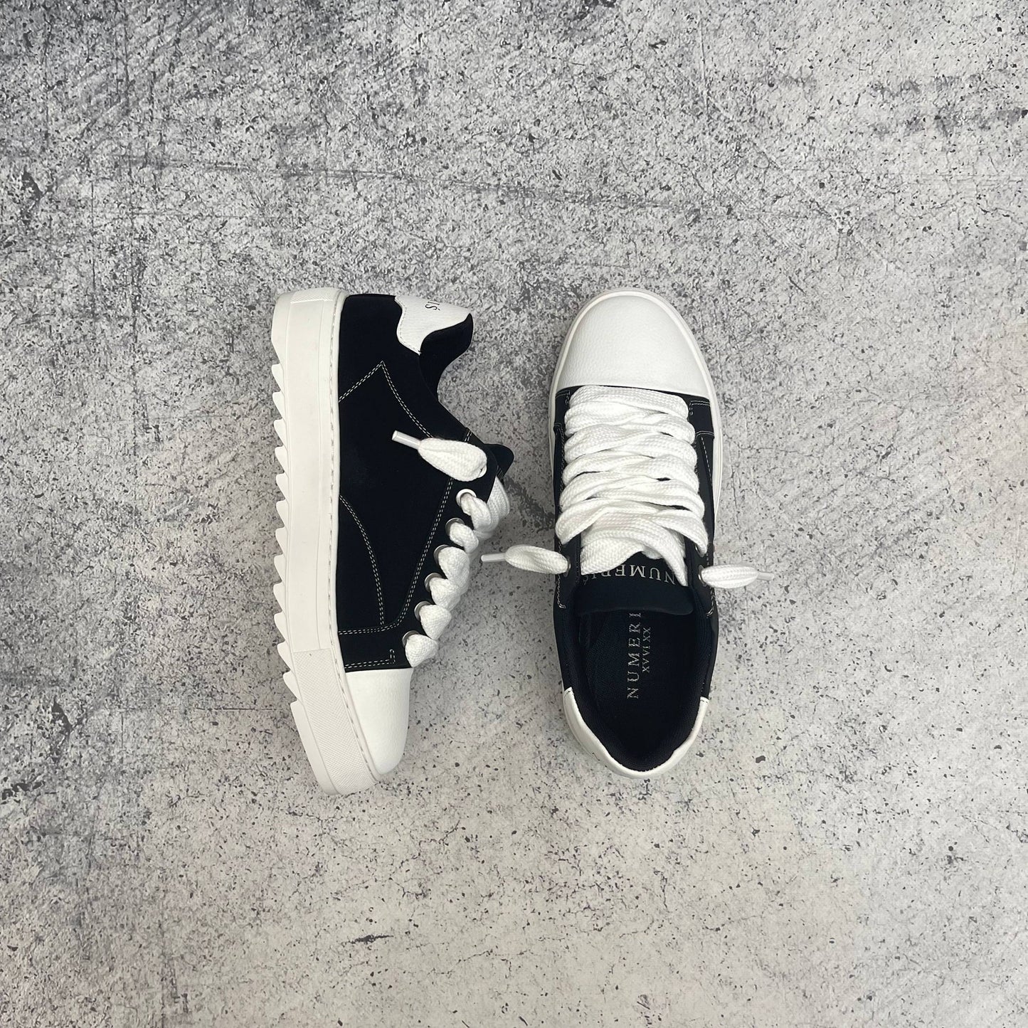 NVMERlS black/white sneakers