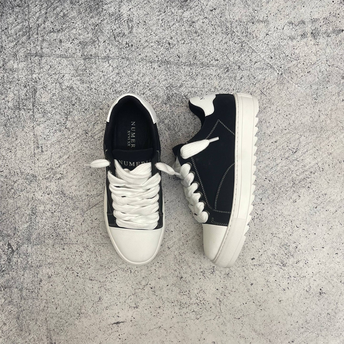 NVMERlS black/white sneakers
