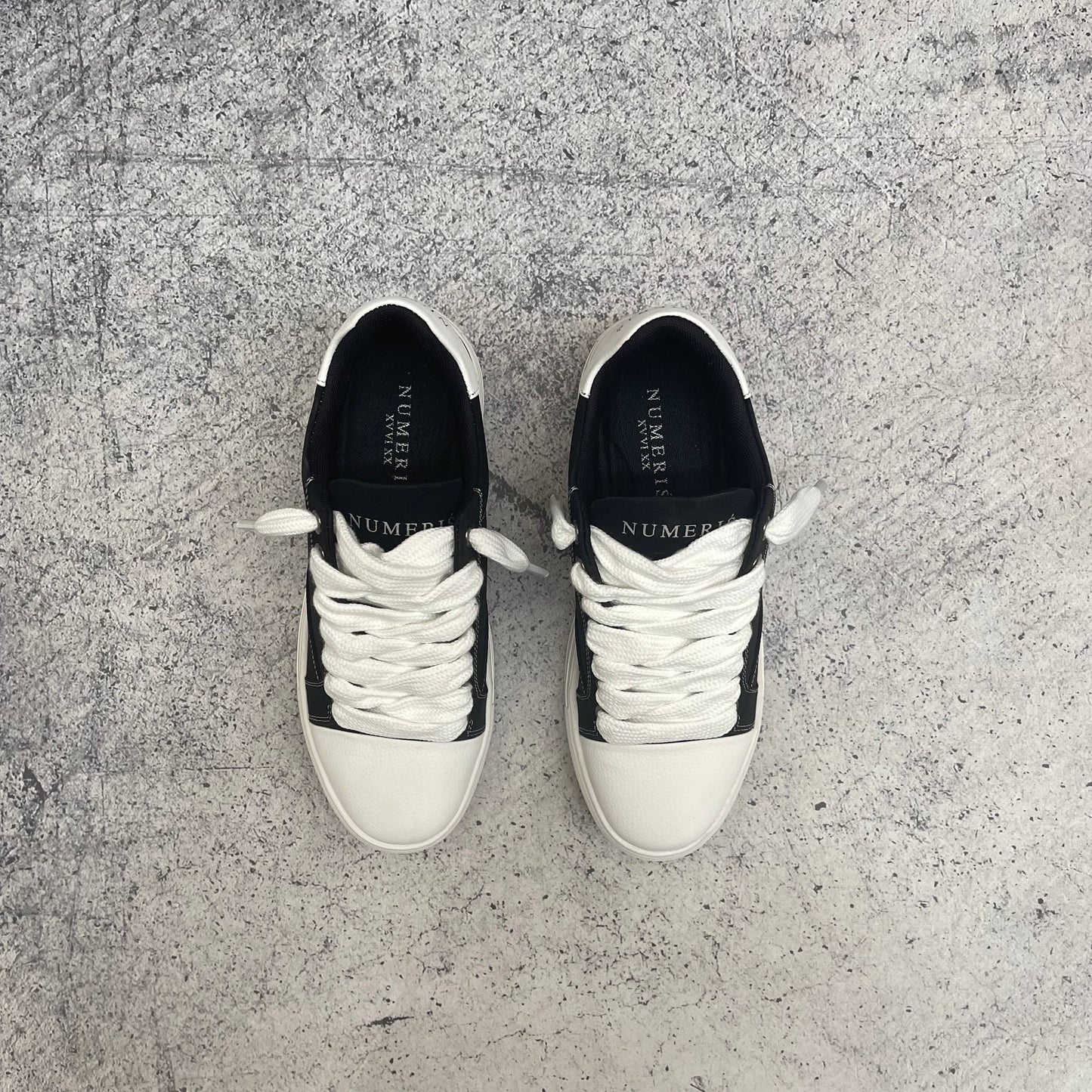 NVMERlS black/white sneakers